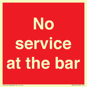 No service at the bar